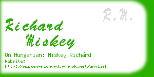 richard miskey business card