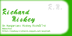 richard miskey business card